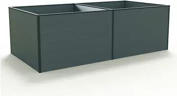 GFP - Garten- & Freizeit-Profi Hochbeet Kingsize Daniela mit Aluminium-Hohlkammerprofilen 235 x 119 x 77 cm anthrazit (GFPV00361)