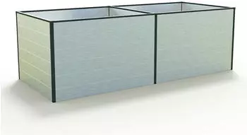 GFP - Garten- & Freizeit-Profi Hochbeet Kingsize Daniela mit Aluminium-Hohlkammerprofilen 235 x 77 x 77 cm Alu silber (GFPV00354)
