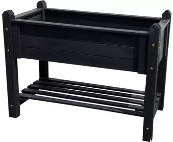 Promadino Hochbeet auf Stelzen mit Folie 114 x 60 x 84,5 cm anthrazit (317/67)