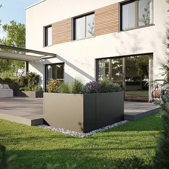 KGT Hochbeet 1,21x0,45x0,77m Aluminium Anthrazit