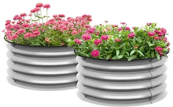 Outsunny Hochbeet Metall 60 x 60 x 30 cm silber 2 Stk. (845-979V00SR) Outsunny Hochbeet Metall 60 x 60 x 30 cm silber 2 Stk. (845-979V00SR)
