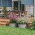 Outsunny Hochbeet Metall 60 x 60 x 30 cm silber 2 Stk. (845-979V00SR)