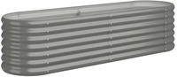 vidaXL Hochbeet Verzinkter Stahl 152x40x36 cm Grau