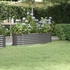 vidaXL Hochbeet Pulverbeschichteter Stahl 152 x 40 x 36 cm grau