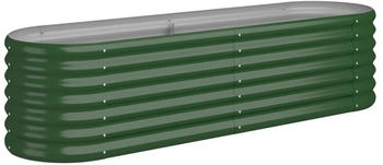 vidaXL Hochbeet Pulverbeschichteter Stahl 152 x 40 x 36 cm gr&uuml;n