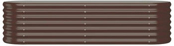 vidaXL Hochbeet Pulverbeschichteter Stahl 152 x 40 x 36 cm braun