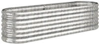 vidaXL Hochbeet Verzinkter Stahl 152x40x36 cm Silbern