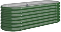 vidaXL Hochbeet Verzinkter Stahl 114x40x36 cm Gr&uuml;n