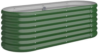 vidaXL Hochbeet Pulverbeschichteter Stahl 114 x 40 x 36 cm gr&uuml;n