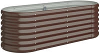 vidaXL Hochbeet Verzinkter Stahl 114x40x36 cm Braun
