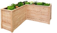Westmann - Holz Hochbeet, Kr&auml;uterbeet 'l&auml;rche L-form', Natur, 170,5 X 170,5 X 84 (l