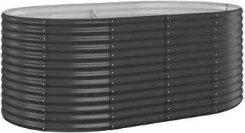 vidaXL Hochbeet Pulverbeschichteter Stahl 175x100x68cm anthrazit