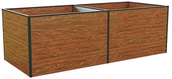GFP - Garten- & Freizeit-Profi Hochbeet Kingsize Daniela mit Aluminium-Hohlkammerprofilen 235 x 77 x 77 cm Holzoptik (GFPV00356)