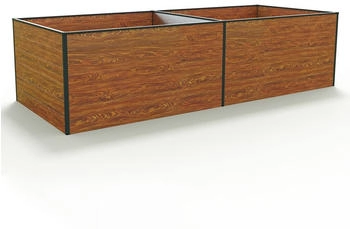 GFP - Garten- & Freizeit-Profi Hochbeet Kingsize Daniela mit Aluminium-Hohlkammerprofilen 297 x 119 x 77 cm Holzoptik (GFPV00378)