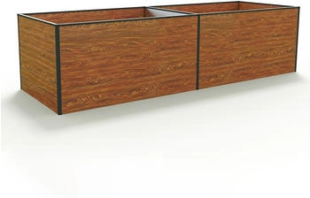 GFP - Garten- & Freizeit-Profi Hochbeet Kingsize Daniela mit Aluminium-Hohlkammerprofilen 297 x 99 x 77 cm Holzoptik (GFPV00374)