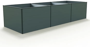 GFP - Garten- & Freizeit-Profi Hochbeet Kingsize Daniela mit Aluminium-Hohlkammerprofilen 351 x 119 x 77 cm anthrazit (GFPV00393)