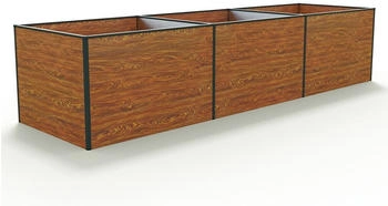 GFP - Garten- & Freizeit-Profi Hochbeet Kingsize Daniela mit Aluminium-Hohlkammerprofilen 351 x 99 x 77 cm Holzoptik (GFPV00390)