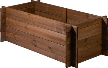 Dobar Steck-Hochbeet Massivholz Gr. L. 117x58,5x38,5 cm dunkelbraun