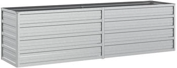 furnicato Garten-Hochbeet 160x40x45cm Verzinkter Stahl Silber