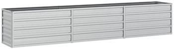 furnicato Garten-Hochbeet 240x40x45cm Verzinkter Stahl Silber