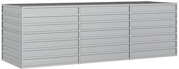 furnicato Garten-Hochbeet 240x80x77cm Verzinkter Stahl Silbern