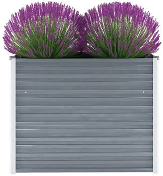 furnicato Garten-Hochbeet Verzinkter Stahl 100x40x77cm Grau