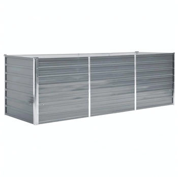 furnicato Garten-Hochbeet Verzinkter Stahl 240x80x77cm Grau