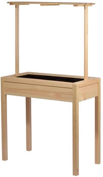Dobar Hochbeet Florenz mit erhöhter Ablage 80x40x145cm Natur
