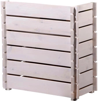 Dobar Hochbeet mit Stecksystem Kiefer 37x79x79cm Weiß