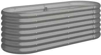 furnicato Hochbeet Pulverbeschichteter Stahl 114x40x36cm Grau