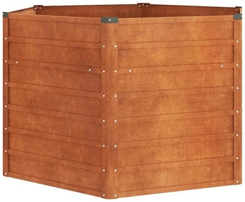 furnicato Hochbeet Rostig 129x129x77cm Cortenstahl