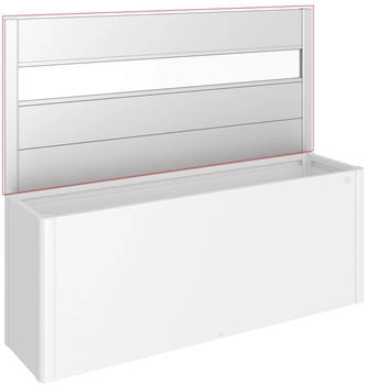 Biohort Sichtschutz Hochbeet mit Acrylglas 91x398,3cm Silber-Metallic