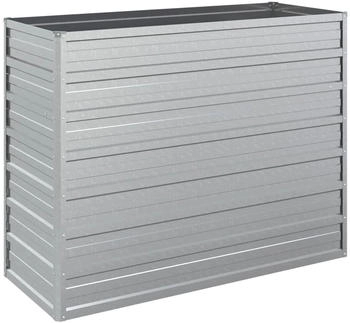 furnicato Garten-Hochbeet 100x40x77cm Verzinkter Stahl Silber