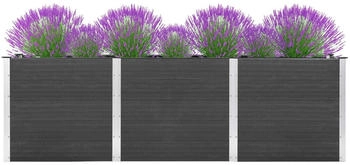 furnicato Garten-Hochbeet 300x100x91cm WPC Grau