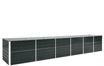 furnicato Garten-Hochbeet Verzinkter Stahl 480x80x77cm Anthrazit