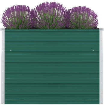 furnicato Hochbeet 100x100x77cm Verzinkter Stahl Grün