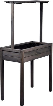 Dobar Hochbeet Florenz mit erhöhter Ablage 80x40x145cm Anthrazit