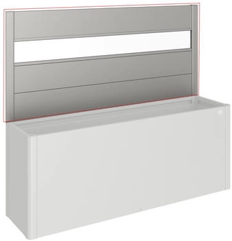 Biohort Sichtschutz Hochbeet mit Acrylglas 91x398,3cm Quarzgrau-Metallic