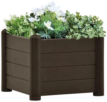 furnicato Garten-Hochbeet PP 43x43x35cm Mokka