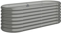 vidaXL Hochbeet Verzinkter Stahl 114x40x36 cm Grau