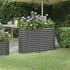 vidaXL Hochbeet Pulverbeschichteter Stahl 114 x 40 x 36 cm grau
