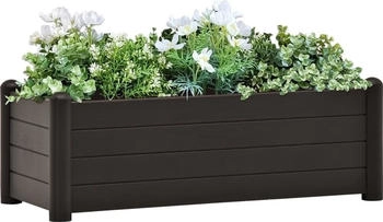 furnicato Garten-Hochbeet PP 100x43x35cm Anthrazit