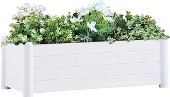 furnicato Garten-Hochbeet PP 100x43x35cm Weiß
