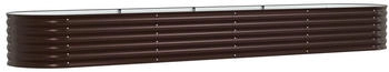 vidaXL Garten Hochbeet 400x80x44 cm aus verzinktem Stahl (42008137) braun