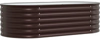 vidaXL Hochbeet Braun 160 x 80 x 44 cm Stahl
