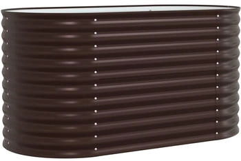 vidaXL Hochbeet 160x80x81 cm Verzinkter Stahl (42008135) braun