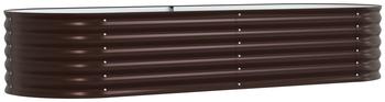 vidaXL Hochbeet 240x80x44 cm Verzinkter Stahl (42008139) braun