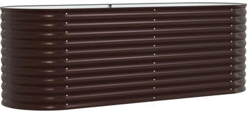 vidaXL Hochbeet 240x80x81 cm Verzinkter Stahl (42008134) braun