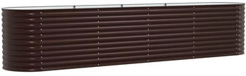 vidaXL Hochbeet 400x80x81 cm Verzinkter Stahl (42008132) braun