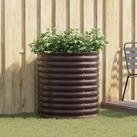 vidaXL Hochbeet Braun 80 x 80 x 81 cm Stahl